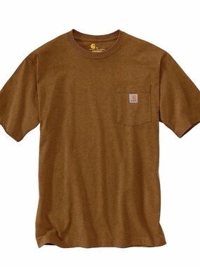 Carhartt Chest Pocket Tee in Rich Brown